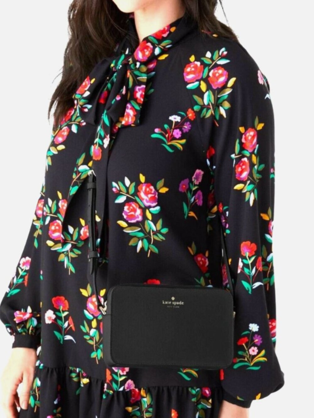 New Kate Spade Sienna Crossbody bag Leather Black
